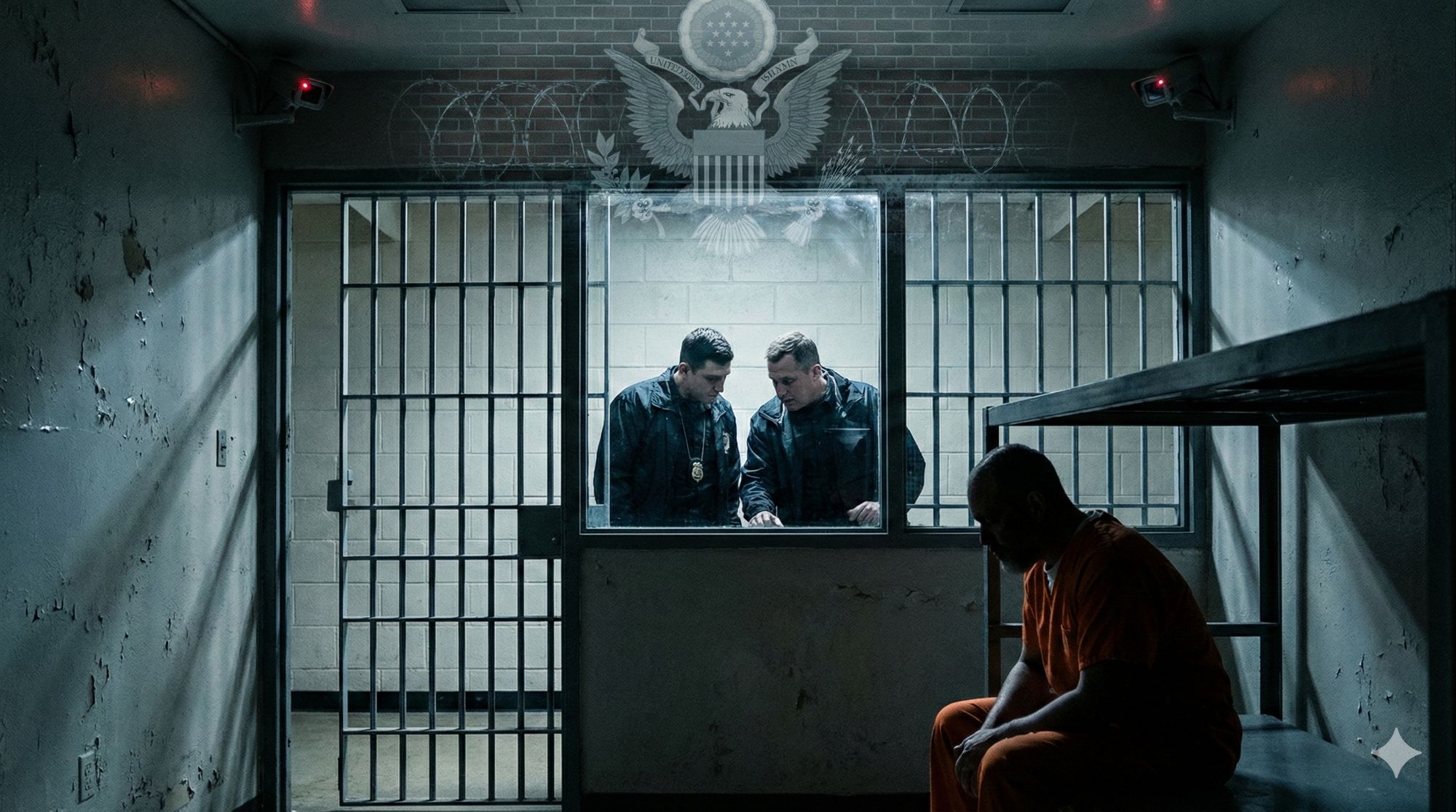 Williamson County Jail interior depicting covert coercion and surveillance