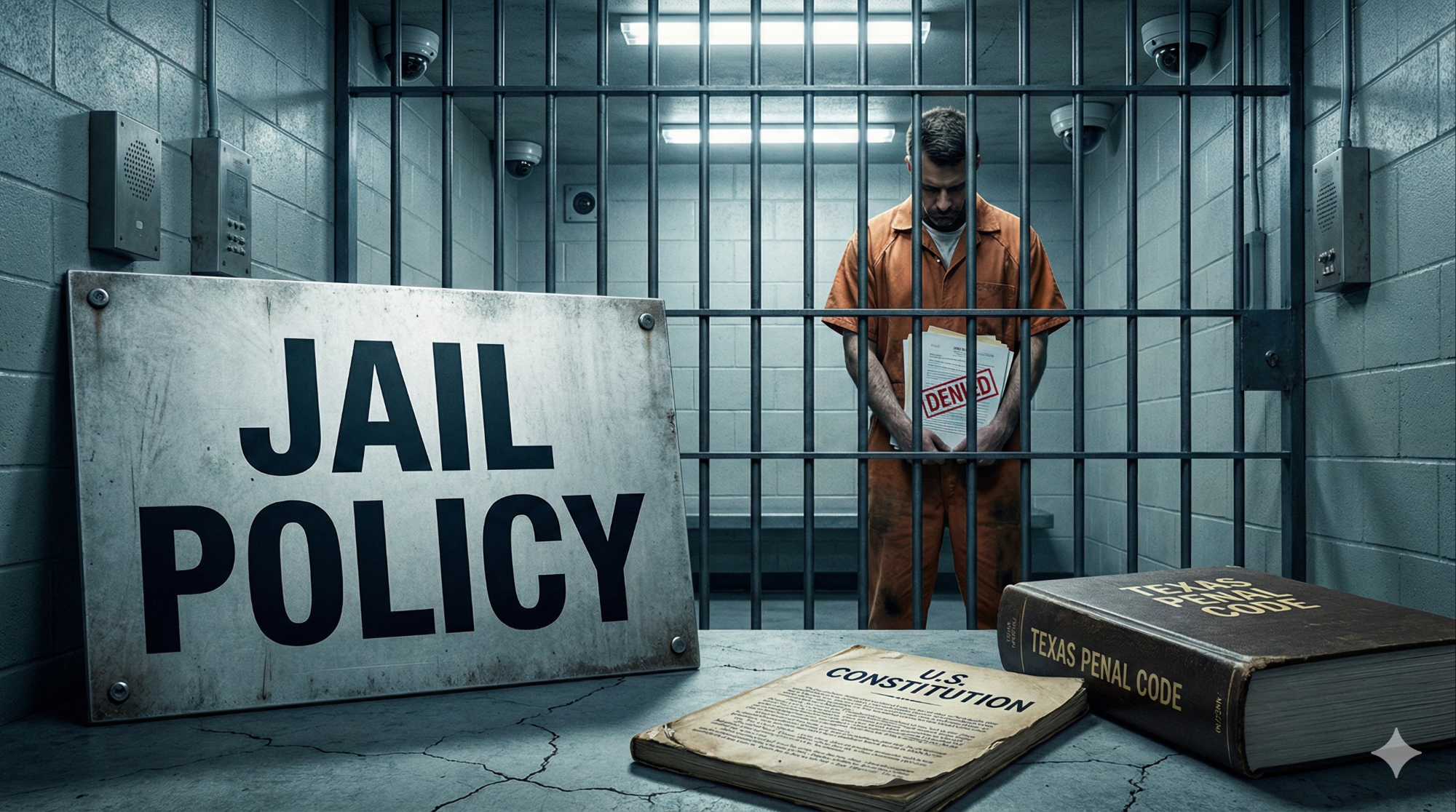 Jail policy overriding Texas and U.S. constitutional law inside a county jail
