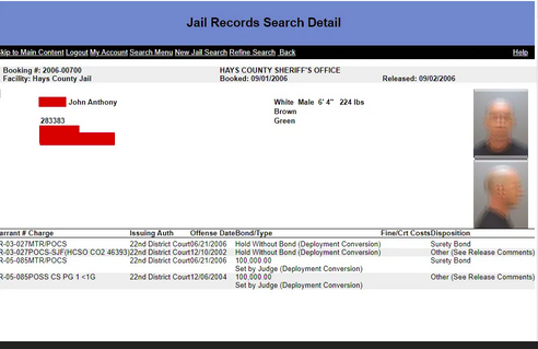 TCJS Public Information Request: Williamson County Jail Records